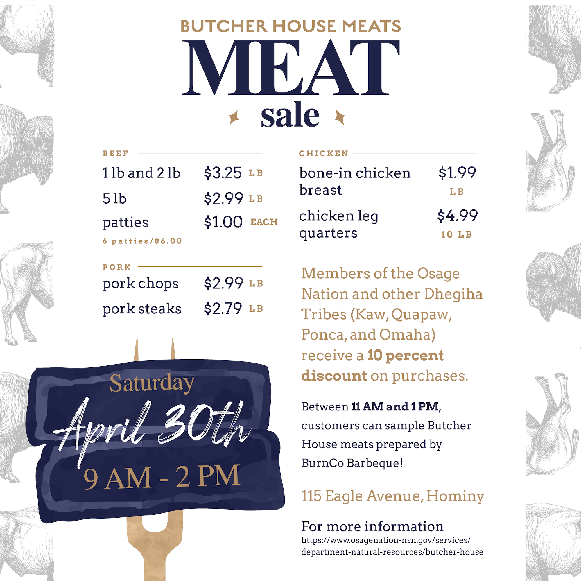Osage Nation Butcher House Meats to host “Big Meat Sale” Osage Nation