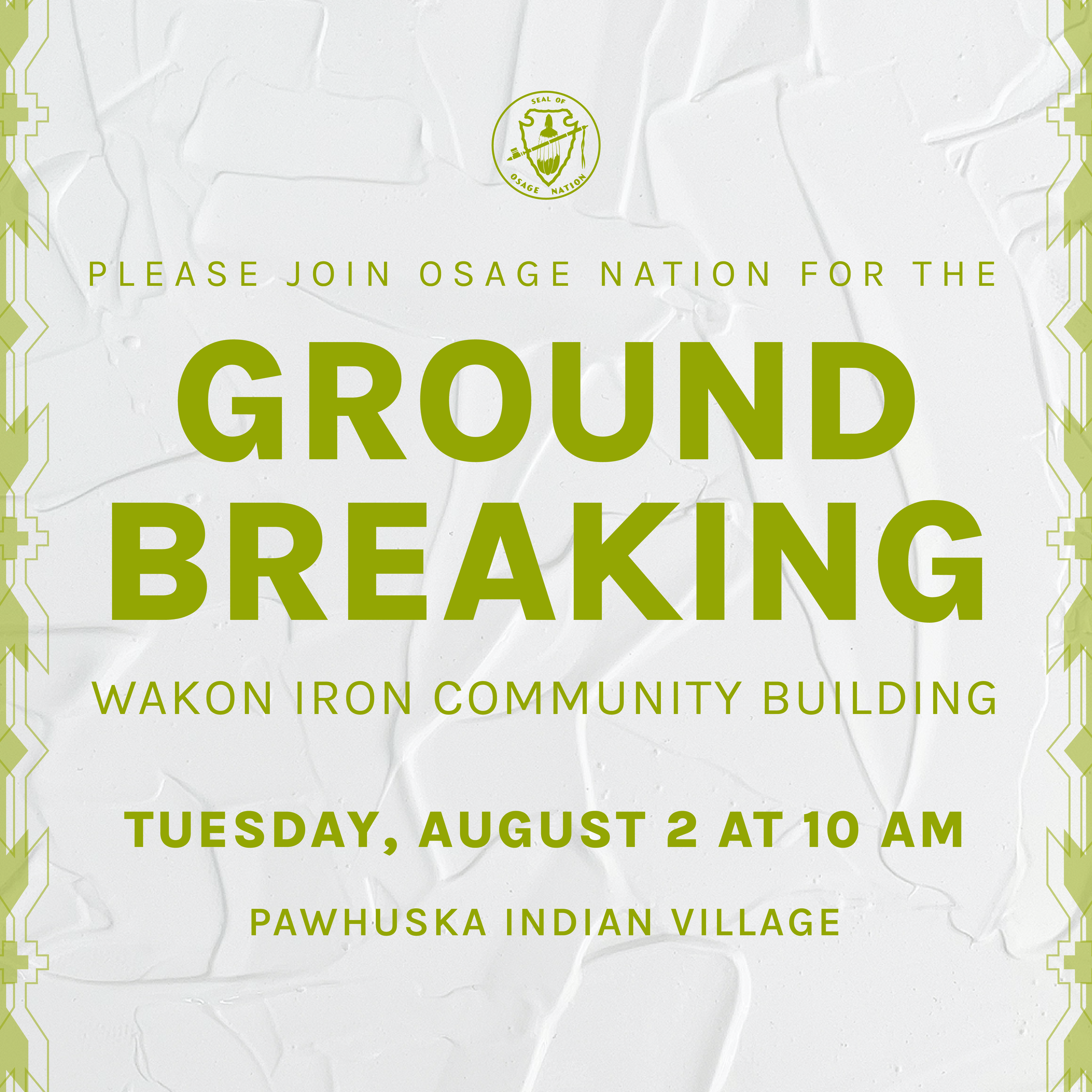 Ground Breaking Wakon Iron Community Building