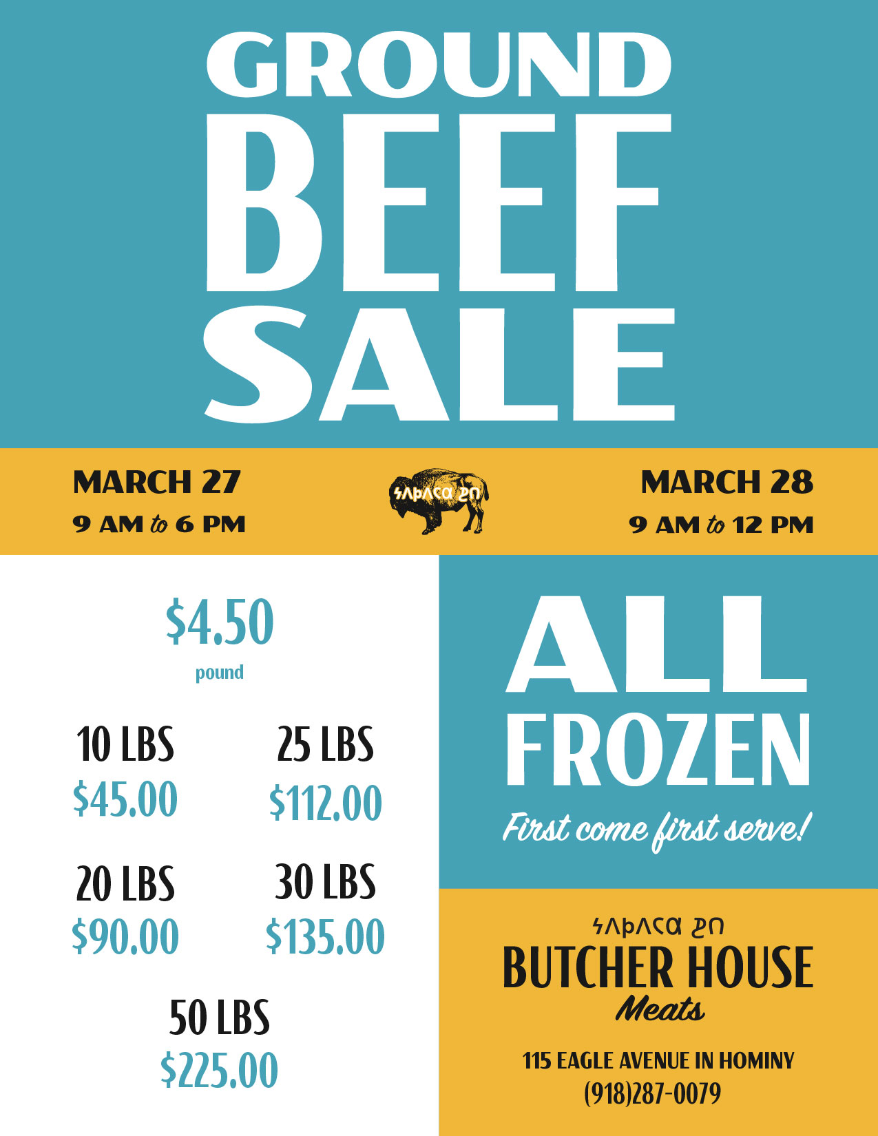 Ground Beef sale