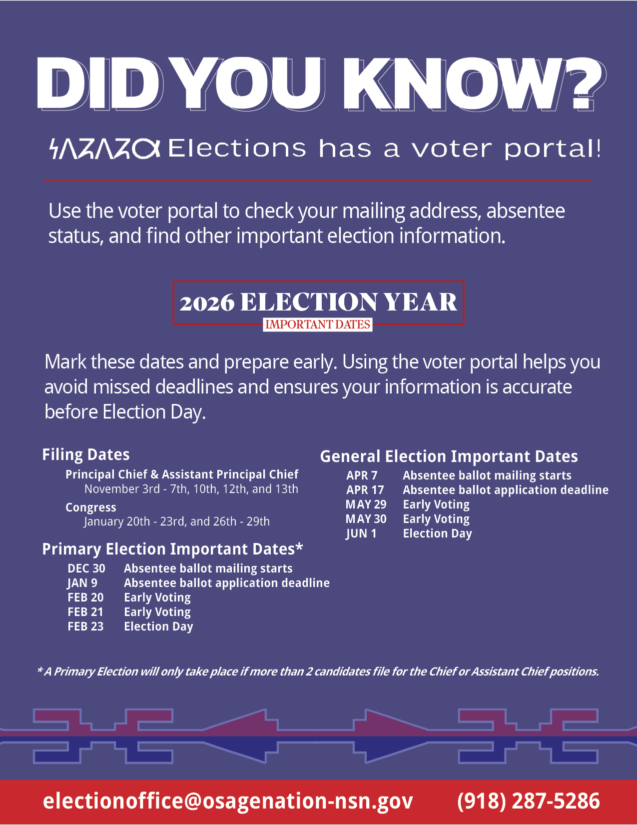 2026 Election Year Important Dates