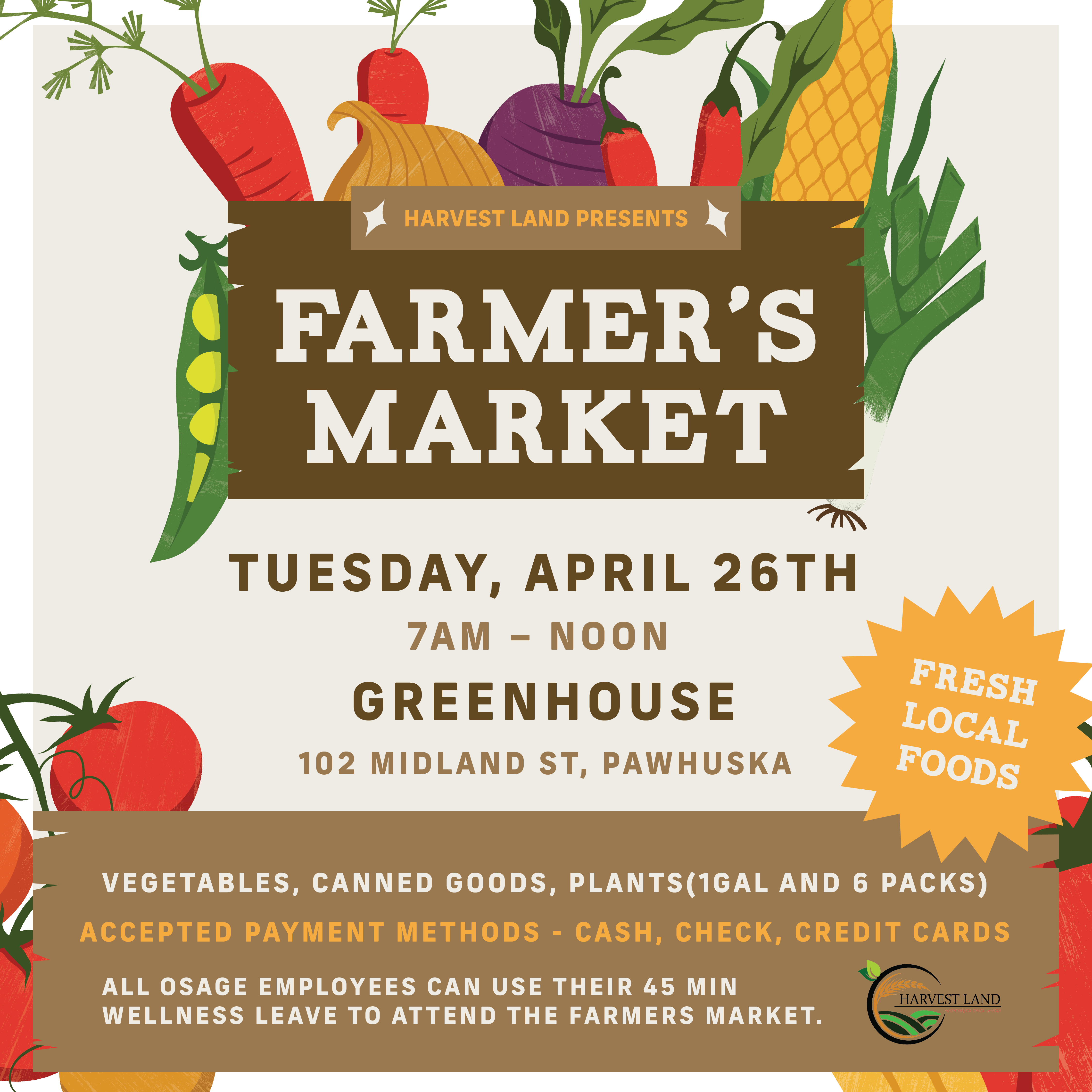 Harvest Land Presents FARMER'S MARKET | Osage Nation