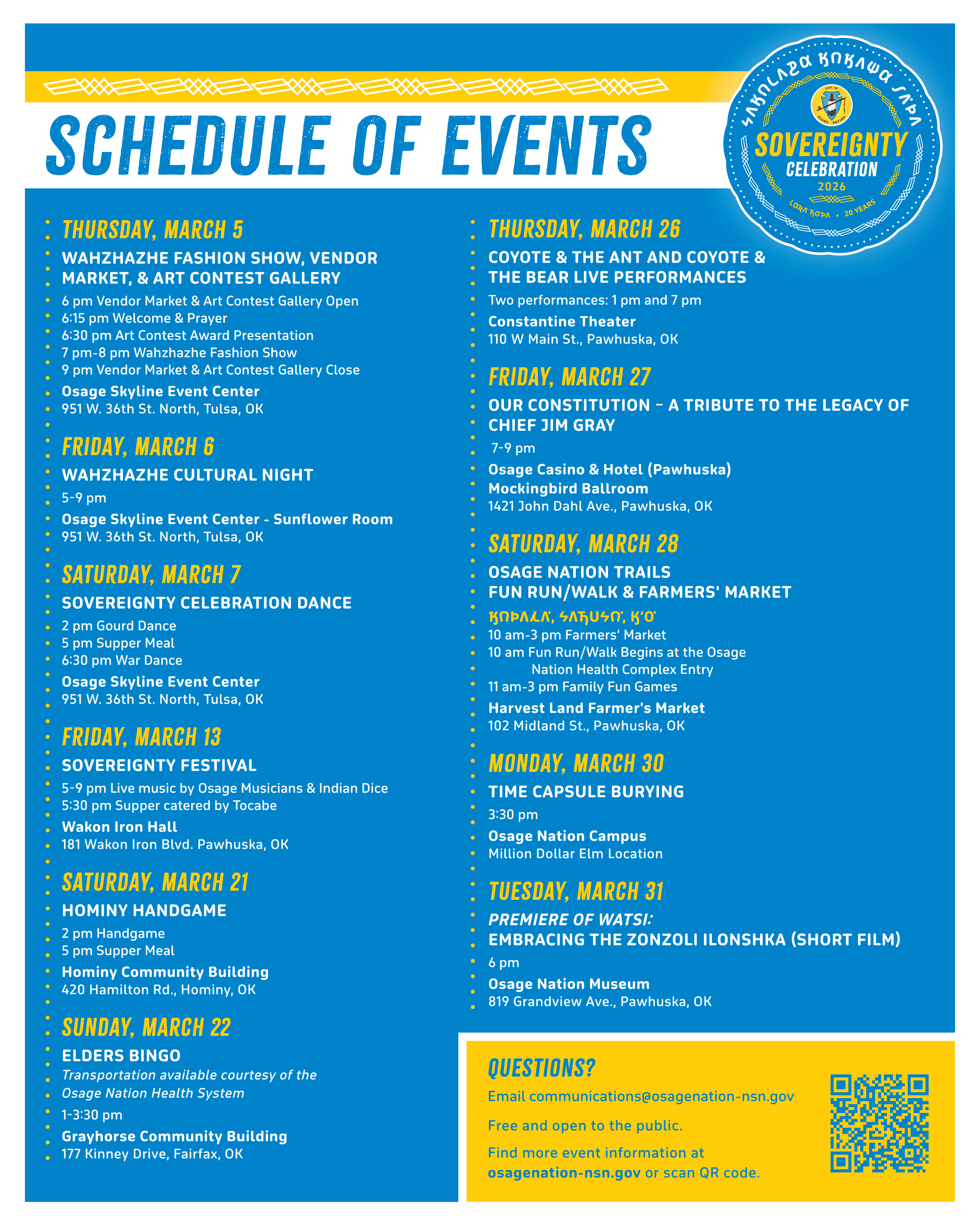 Sovereignty 2026 Schedule of Events FINAL