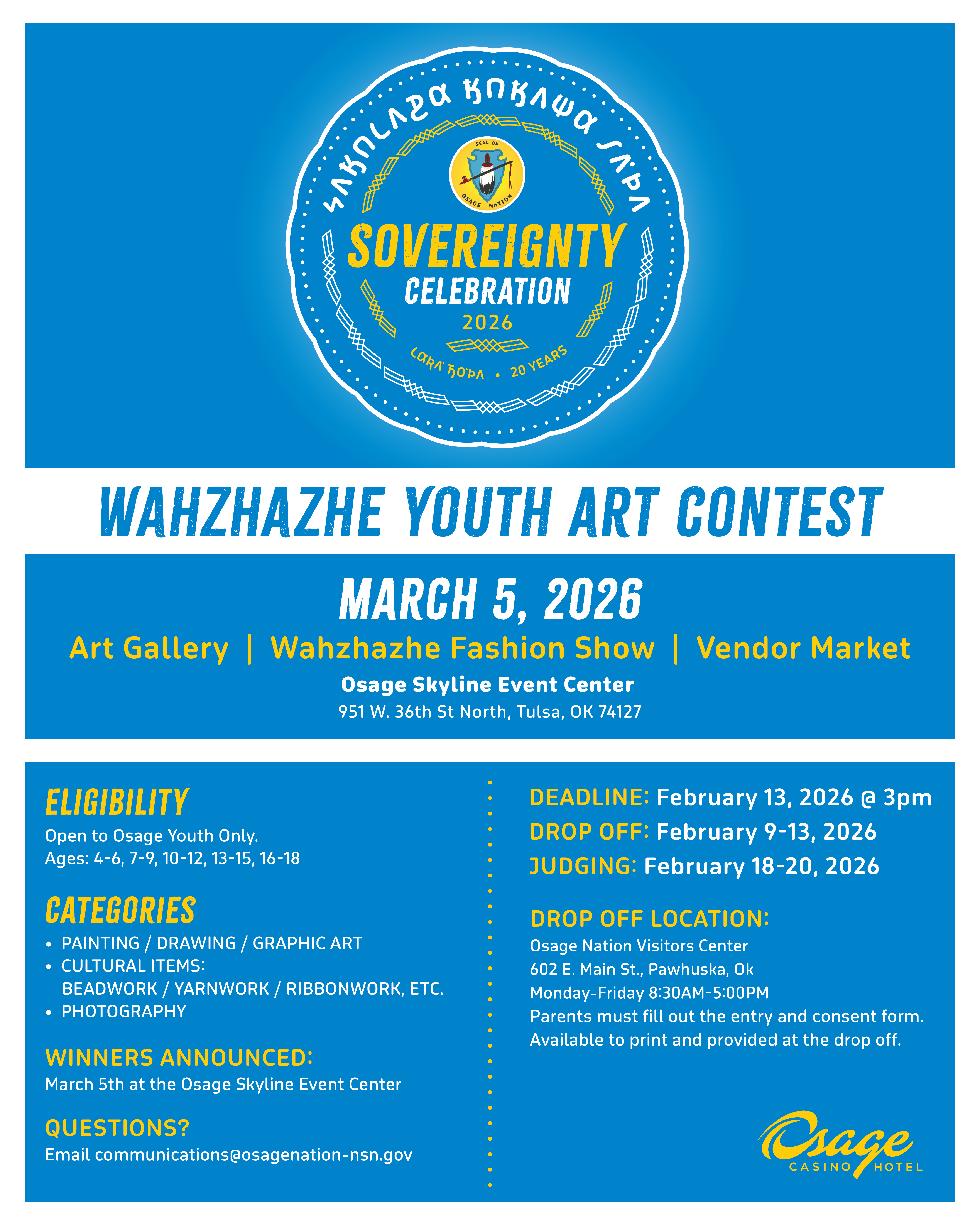 Wahzhazhe Youth Art Contest