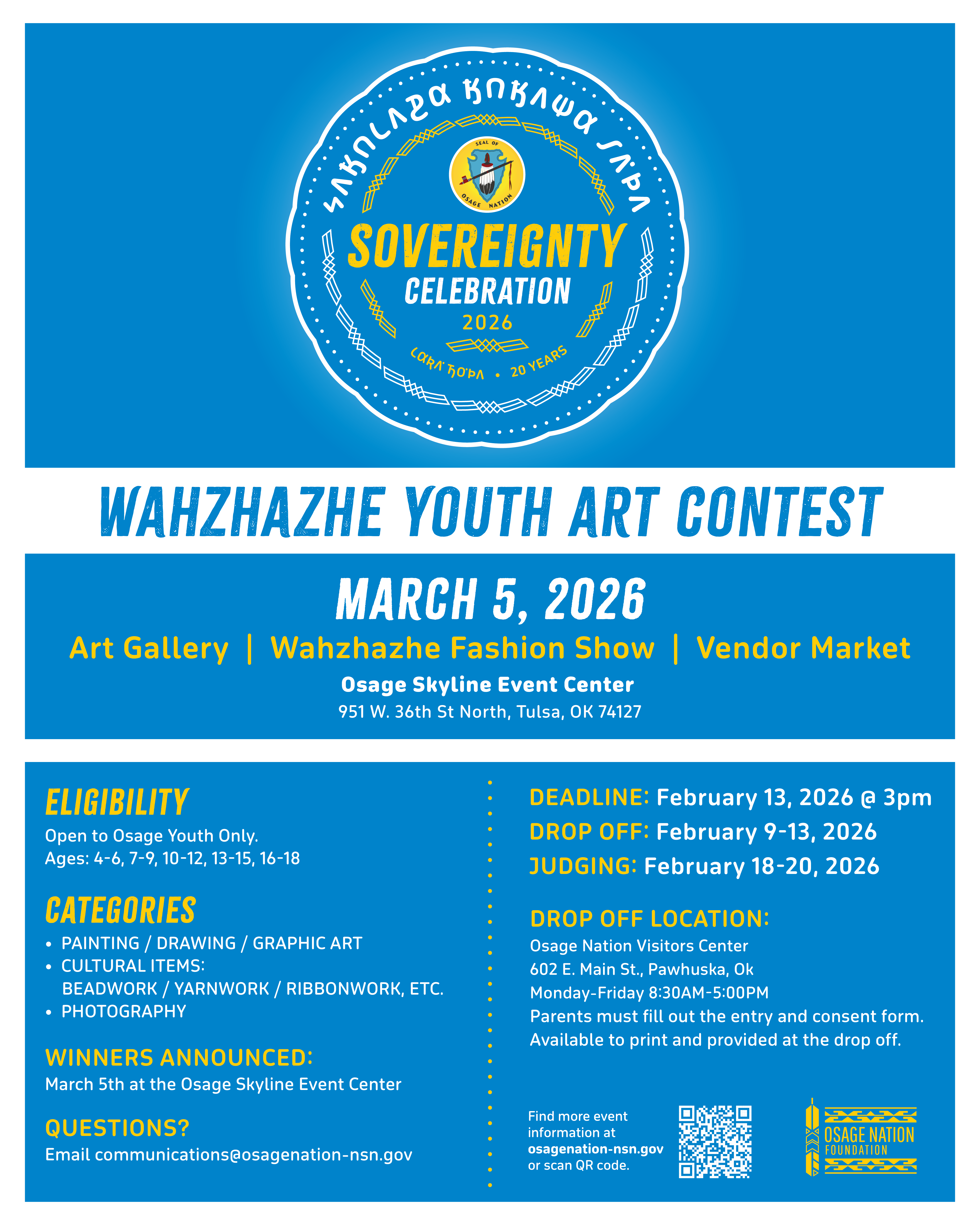 Wahzhazhe Youth Art Contest